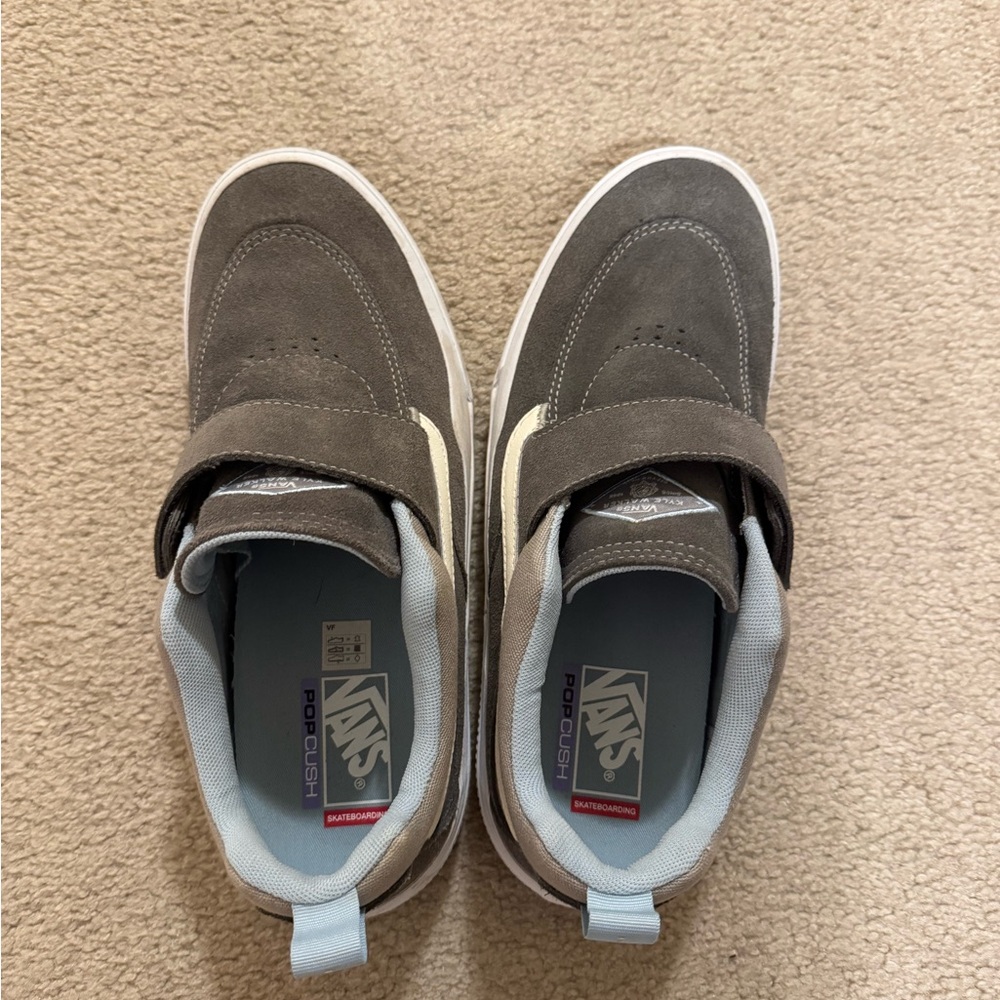 Vans Gray and White Men's Sneakers (Pro Cush)